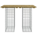 Gartentisch aus Gabionen 100x70x72 cm Kiefernholz Imprägniert