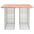 Gartentisch aus Gabionen 100x102x72 cm Massivholz Douglasie