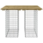 Gartentisch aus Gabionen 100x102x72 cm Kiefernholz Imprägniert