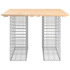 Gartentisch aus Gabionen 100x102x72 cm Massivholz Kiefer