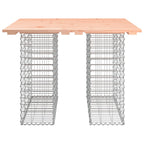 Gartentisch aus Gabionen 100x102x72 cm Massivholz Douglasie