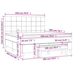Boxspringbett mit Matratze Hellgrau 180x200 cm Stoff