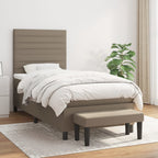 Boxspringbett mit Matratze Taupe 80x200 cm Stoff
