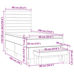 Boxspringbett mit Matratze Taupe 90x190 cm Stoff