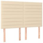 Boxspringbett mit Matratze Creme 140x200 cm Stoff