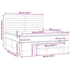 Boxspringbett mit Matratze Dunkelbraun 180x200 cm Stoff