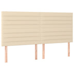 Boxspringbett mit Matratze Creme 180x200 cm Stoff