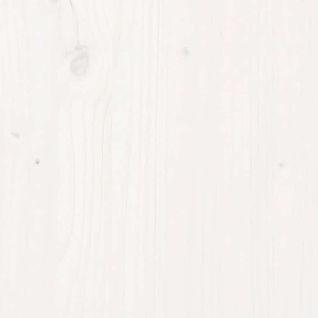 Flurbank Weiß 80x40x60 cm Massivholz Kiefer