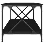 Couchtisch Schwarz 100x50x45 cm Holzwerkstoff und Eisen