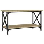 Couchtisch Sonoma Eiche 80x45x45 cm Holzwerkstoff und Eisen