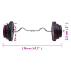 Curlstange mit Gewichten 60 kg