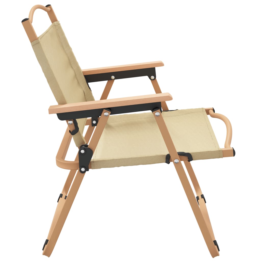 Campingstühle 2 Stk. Beige 54x43x59 cm Oxford-Gewebe