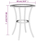 2-tlg. Sofagarnitur in L-Form mit Kissen Grau Poly Rattan
