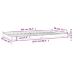 Massivholzbett ohne Matratze Weiß 90x200 cm Kiefernholz