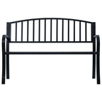 Gartenbank Schwarz 120 cm Stahl