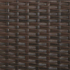 Gartenbank 3-Sitzer mit Kissen Braun Poly Rattan