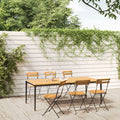 Klappbare Gartenstühle 6 Stk. Stahl und Massivholz Akazie