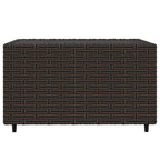 4-tlg. Garten-Lounge-Set mit Kissen Braun Poly Rattan