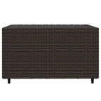 4-tlg. Garten-Lounge-Set mit Kissen Braun Poly Rattan