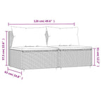 Garten-Mittelsofas mit Kissen 2 Stk. Grau Poly Rattan
