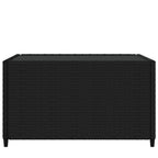 Garten-Couchtisch Quadratisch Schwarz 50x50x30 cm Poly Rattan