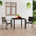 Gartenstühle mit Kissen 2 Stk. Poly Rattan Schwarz