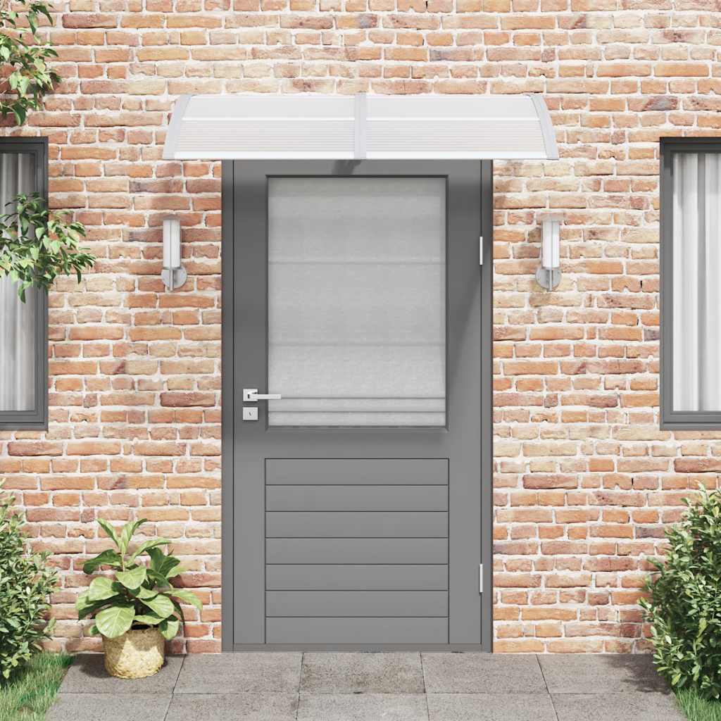 Türvordach Grau 150x75 cm Polycarbonat