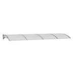 Türvordach Grau 350 x 100 cm Polycarbonat