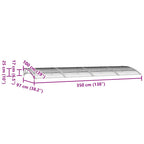 Türvordach Grau 350 x 100 cm Polycarbonat