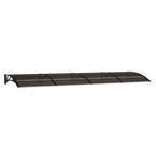 Türvordach Schwarz 350 x 100 cm Polycarbonat