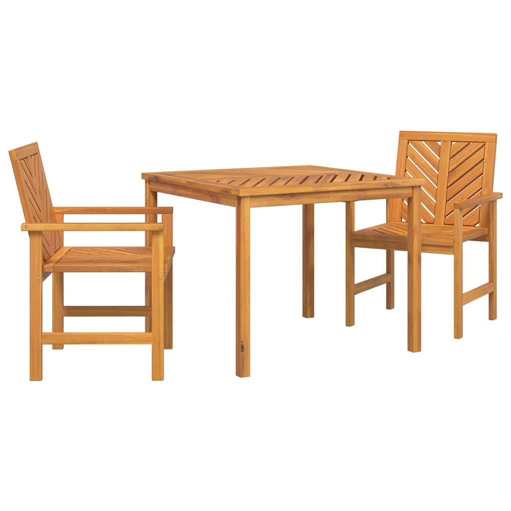 Garten Essgruppe 3 pcs Braun Massivholz Akazie