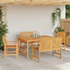 Garten Essgruppe 5 pcs Braun Massivholz Akazie