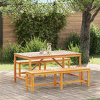 Garten Essgruppe 3 pcs Braun Massivholz Akazie