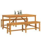 Garten Essgruppe 3 pcs Braun Massivholz Akazie