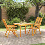 Garten Essgruppe 3 pcs Braun Massivholz Akazie