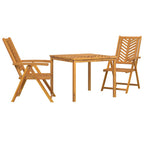 Garten Essgruppe 3 pcs Braun Massivholz Akazie