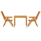 Garten Essgruppe 3 pcs Braun Massivholz Akazie