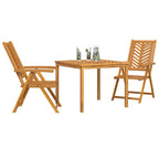Garten Essgruppe 3 pcs Braun Massivholz Akazie