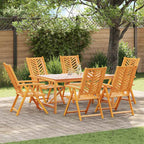 Garten Essgruppe 7 pcs Braun Massivholz Akazie