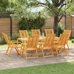 Garten Essgruppe 9 pcs Braun Massivholz Akazie