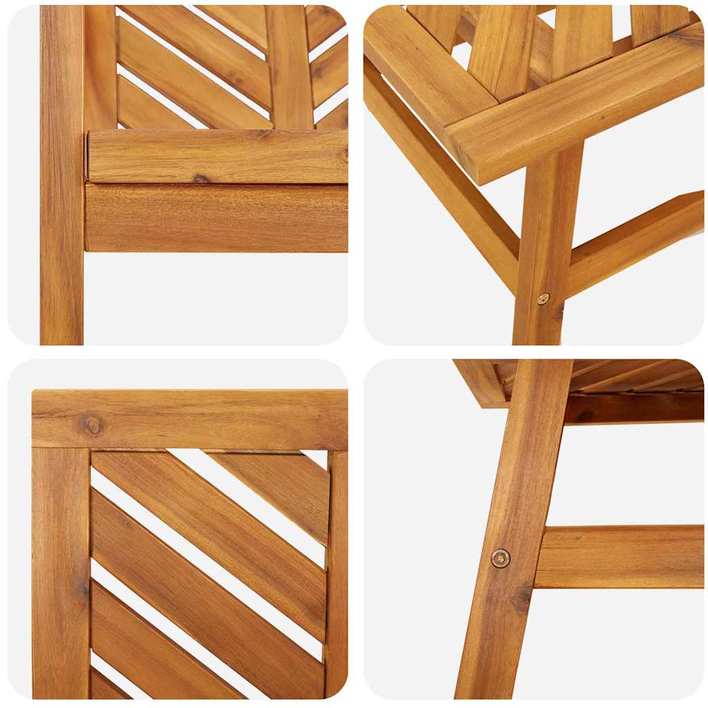 Garten-Lounge-Set 4 pcs Braun Massivholz Akazie