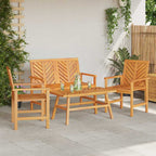 Garten-Lounge-Set 4 pcs Braun Massivholz Akazie
