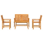 Garten-Lounge-Set 4 pcs Braun Massivholz Akazie