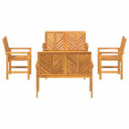 Garten-Lounge-Set 5 pcs Braun Massivholz Akazie