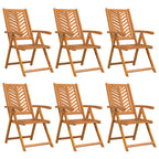 Gartenstuhl 6 pcs Braun 57 x 72 x 109 cm Massivholz Akazie