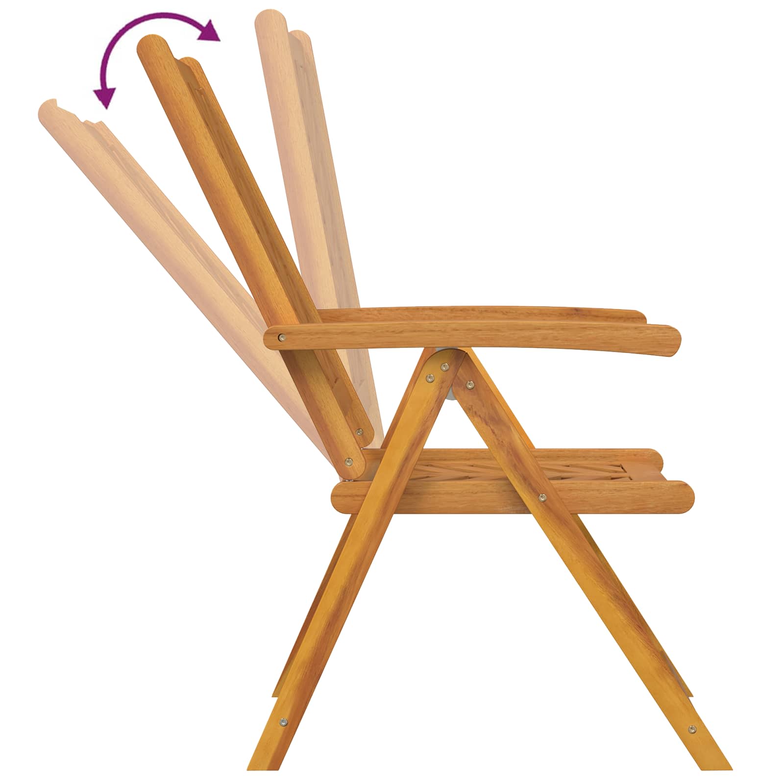 Gartenstuhl 6 pcs Braun 57 x 72 x 109 cm Massivholz Akazie
