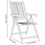 Gartenstuhl 6 pcs Braun 57 x 72 x 109 cm Massivholz Akazie