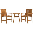 3-tlg. Garten-Lounge-Set Massivholz Akazie