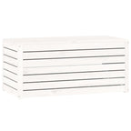 Gartenbox Weiß 101x50,5x46,5 cm Massivholz Kiefer