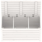 Gartenbox Weiß 101x50,5x46,5 cm Massivholz Kiefer